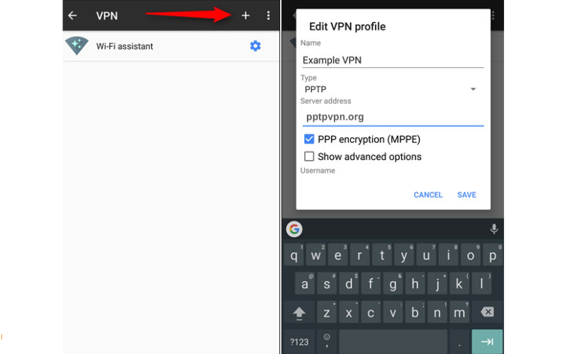 cài đặt vpn cho điện thoại android