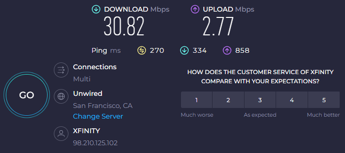 Verificar la velocidad del proxy