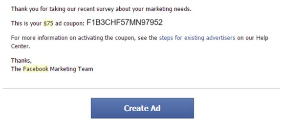 tín dụng quảng cáo facebook