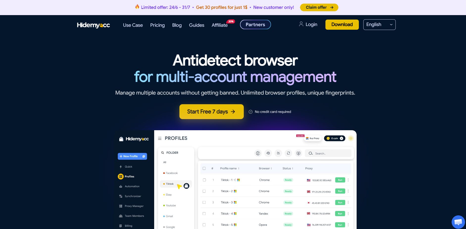 Hidemyacc vs Gologin