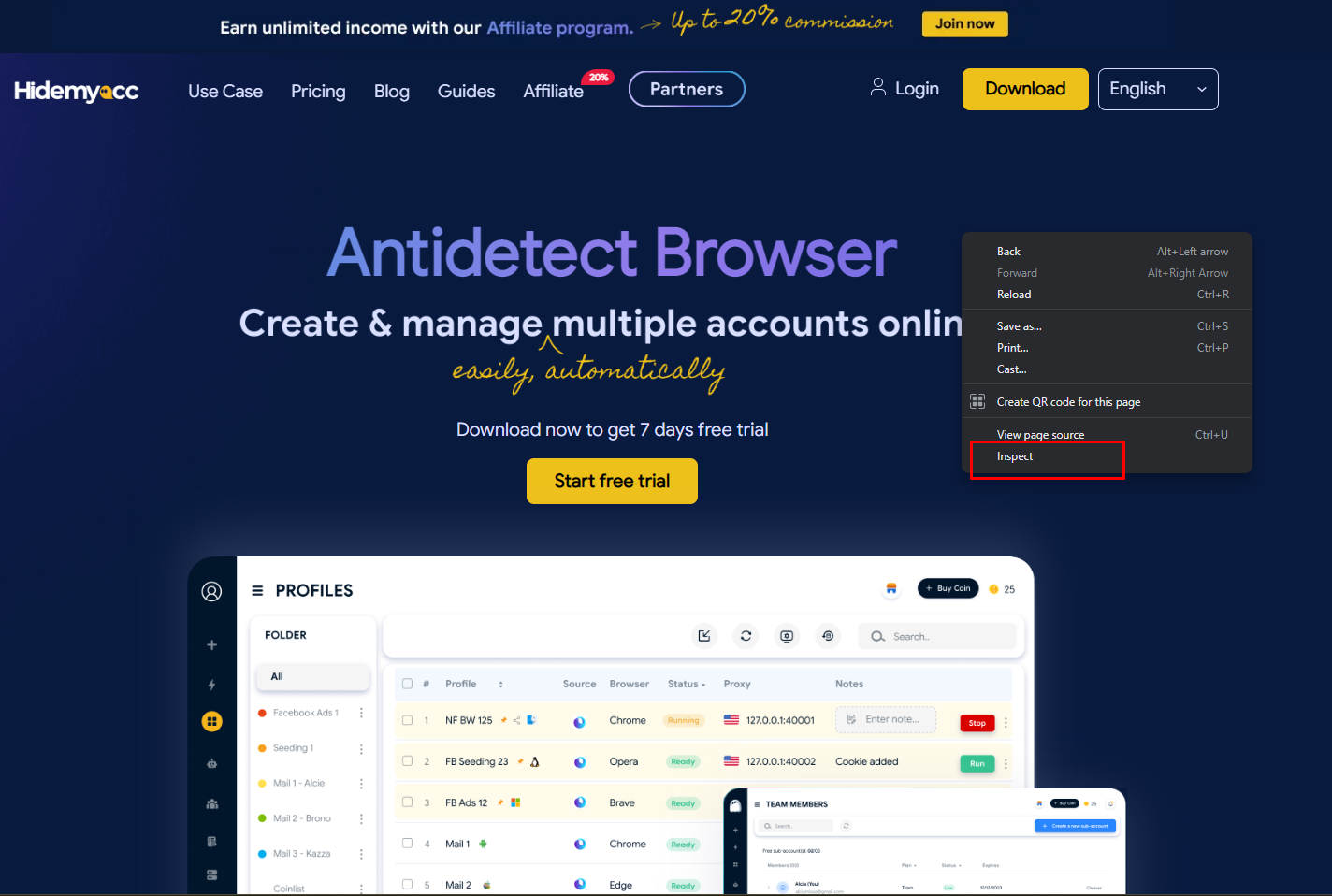 select inspect