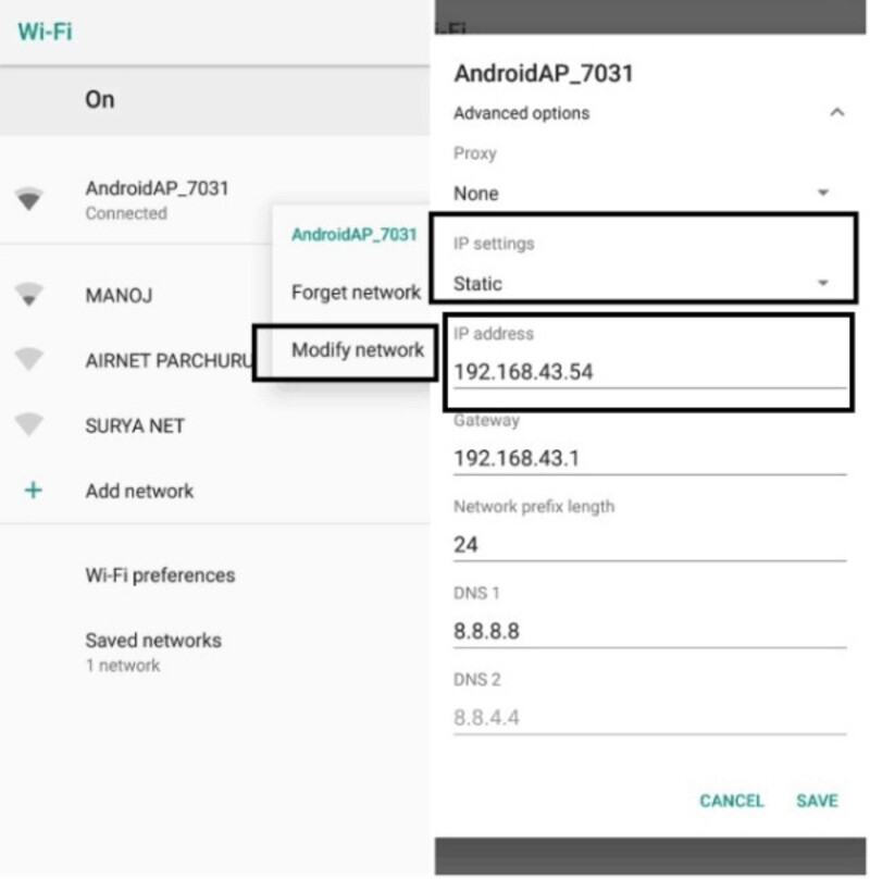  thay đổi địa chỉ IP điện thoại 