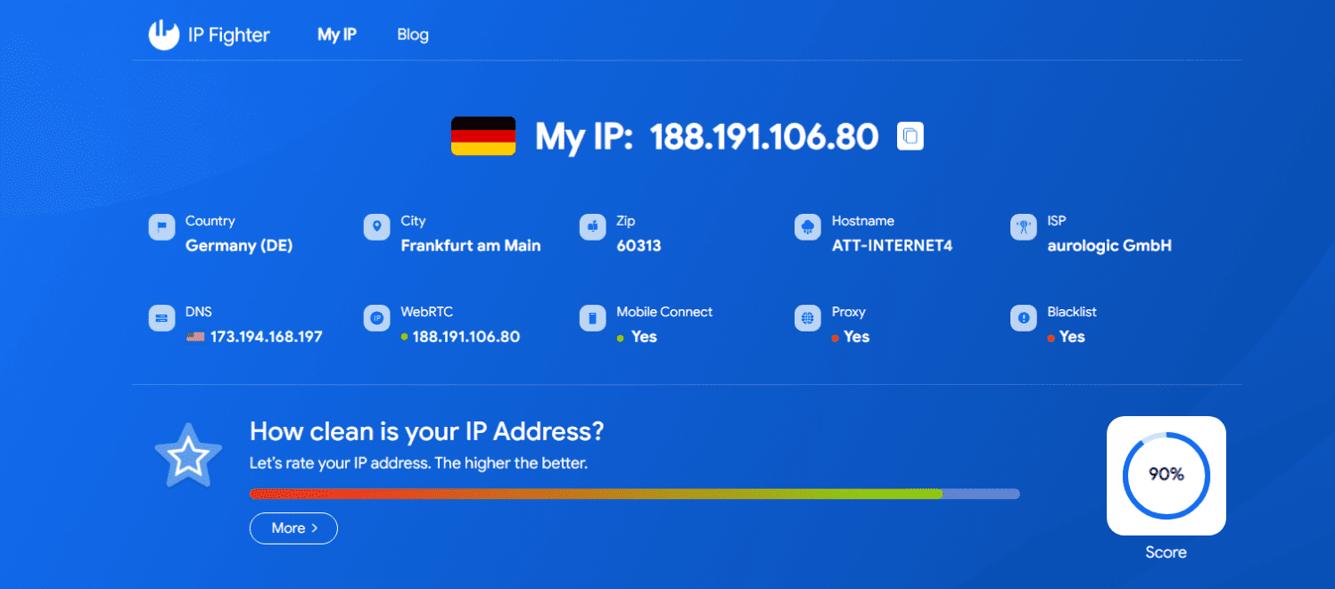 Kiểm tra proxy trên IPFighter