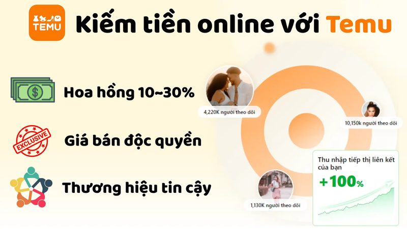 cách kiếm tiền từ Temu Affiliate