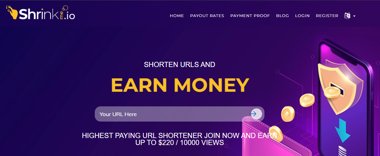 Make money online with Shink.me