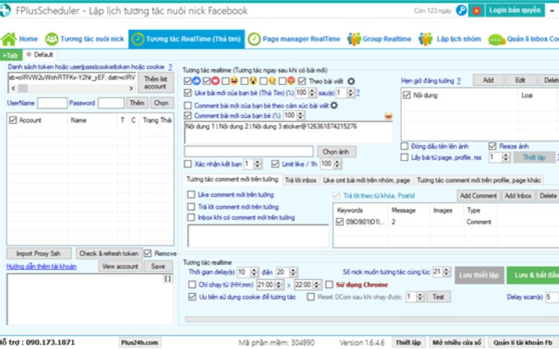 phần mềm nuôi nick Facebook