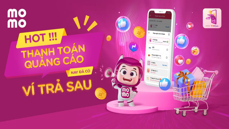 thanh toán quảng cáo facebook bằng momo