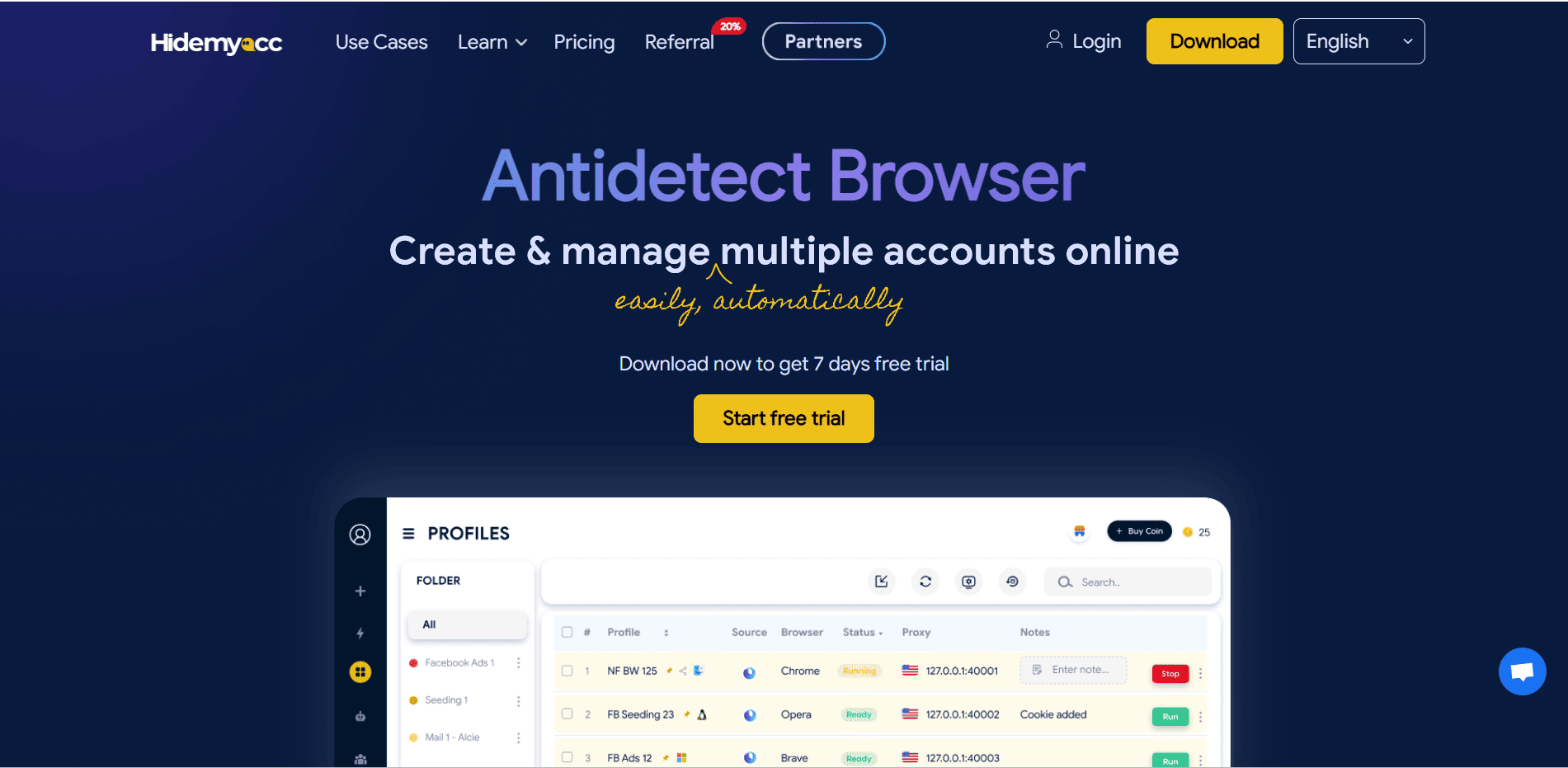 браузер-антидетект Hidemyacc