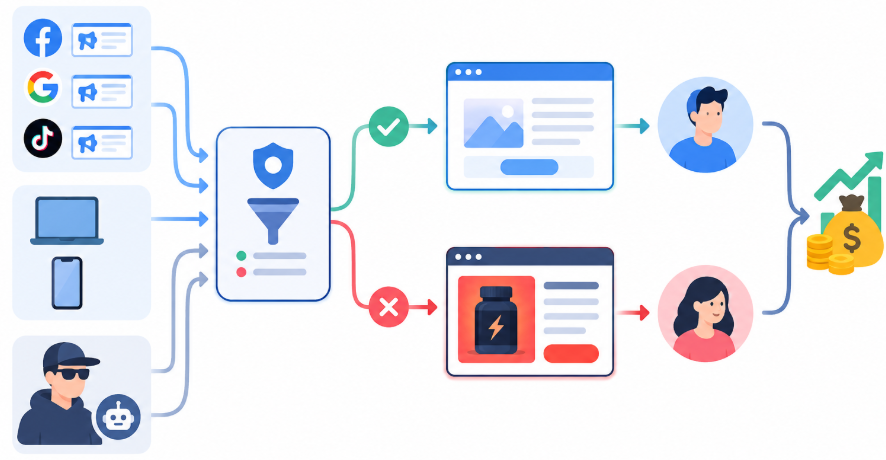 cloaking para arbitraje de tráfico