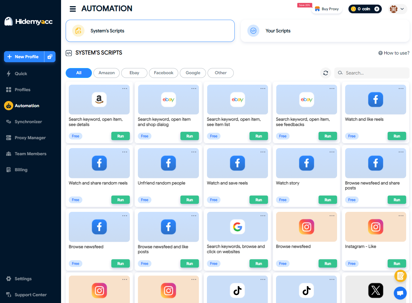 Hidemyacc Automation