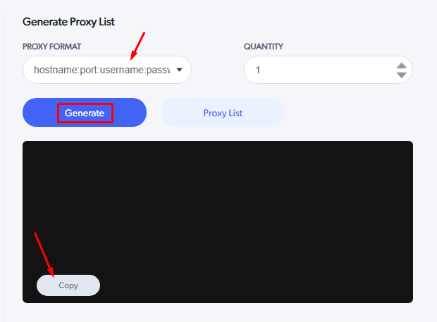 tạo proxy và sao chép