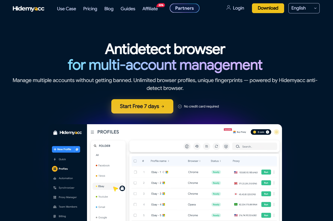 antidetct browser best for Well-balanced between automation, browser fingerprinting & proxy management