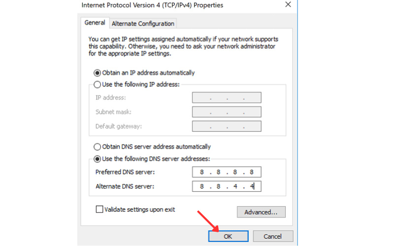 dns server not responding