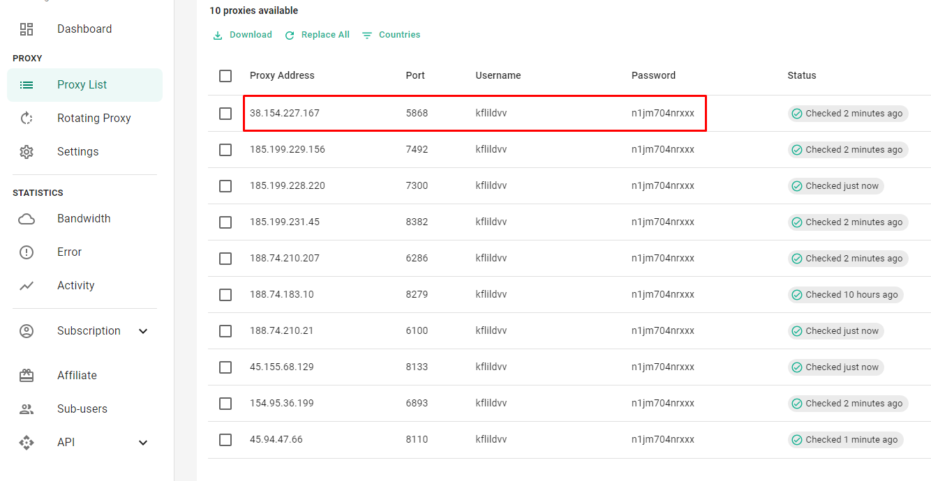 Sao chép proxy