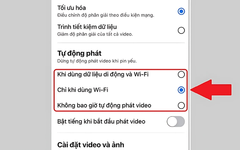 tại sao video trên facebook không tự chạy