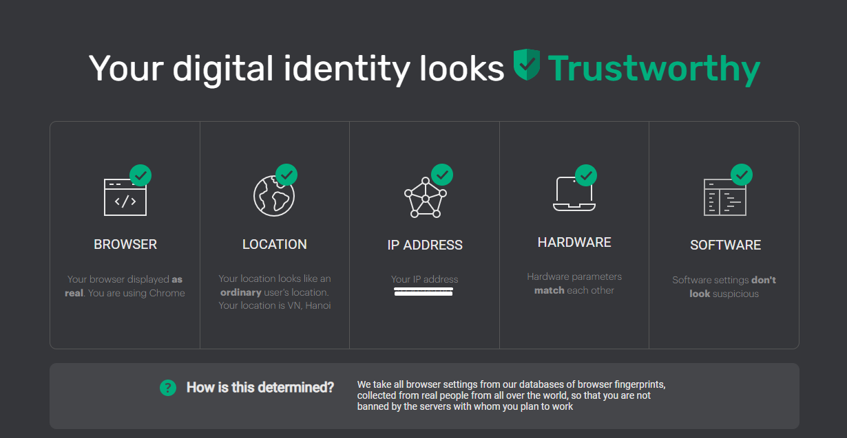 Check browser fingerprint