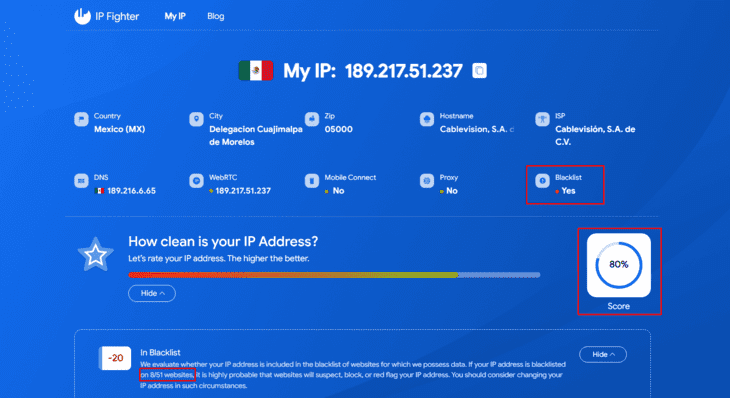 Check proxy trên IPFighter