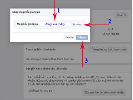 tín dụng quảng cáo facebook