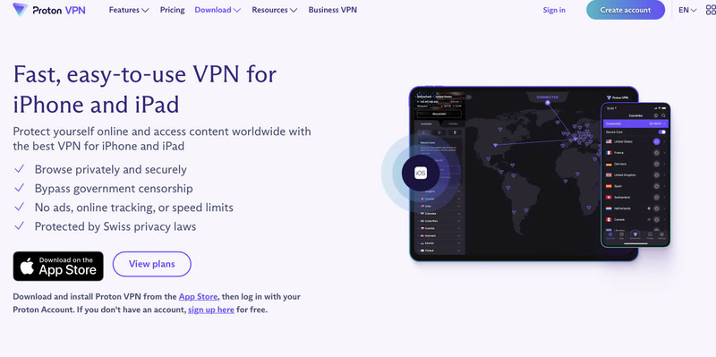 vpn miễn phí tốt nhất cho ios